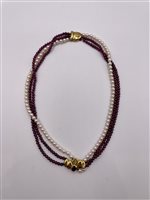 Collana Soma Gioielli Donna Collana in oro e pietre in Oro Granato VAR COL FILI GRAN/PER/OG